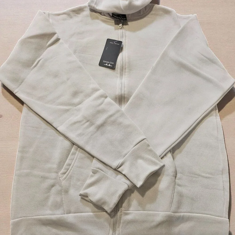 Sahara club 2 pack hoodie jacket for men color white size L‎ new with no tags